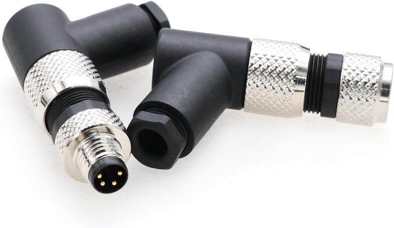 Eonvic M8 Right Angle 4 Pin Male & Female A Code Plug Industrial Circular Sensor Connector Aviation 8mm Waterproof IP67 Connector - Image 3